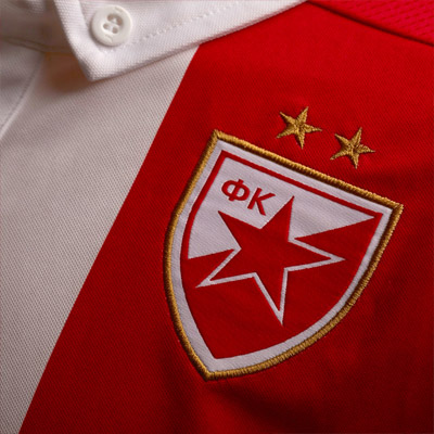 Puma red and white FC Red Star jersey 2014/15-3