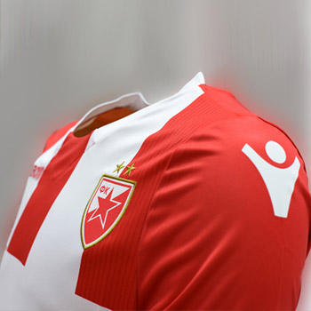 Macron red and white FC Red Star jersey 2017/18-5
