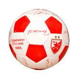 Red Star football with signatures