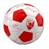 Red Star football with signatures