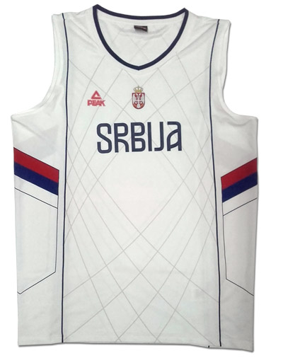 Peak Serbia national basketball team jersey with print - white-1