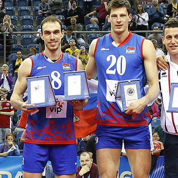 Offical jersey of voleyball team Serbia with name and number-1