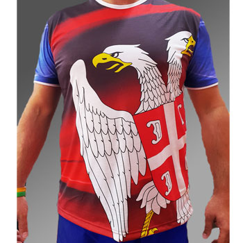 Women + men supporter T Shirt Serbia-2