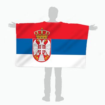 Body fun Serbia flag - dress-up flag-5