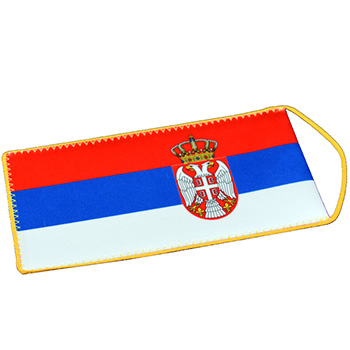 Flag of Serbia for table - laminated silk-1