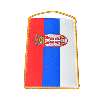 Flag of Serbia for table - laminated silk-2