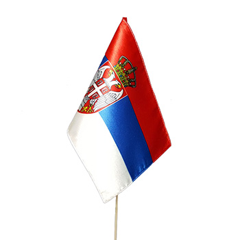 Flag of Serbia for table - crepe satin