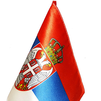 Flag of Serbia for table - crepe satin-3
