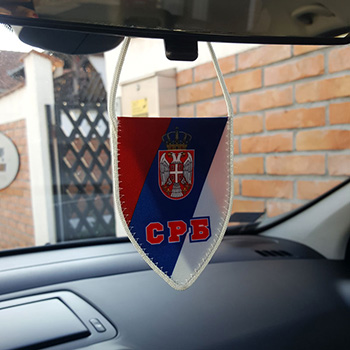 Flag of Serbia for the rearview mirror-3