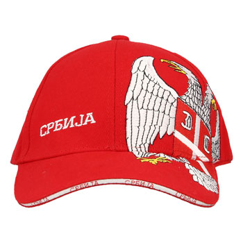 Serbia cap with embroided eagle-2