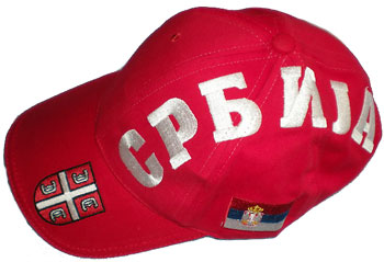 Serbia cap inscription - red