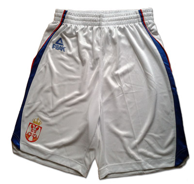 Peak Serbia national basketball team shorts - white