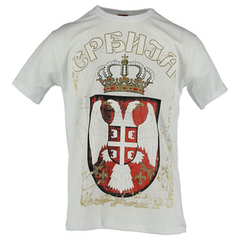T shirt Serbia emblem