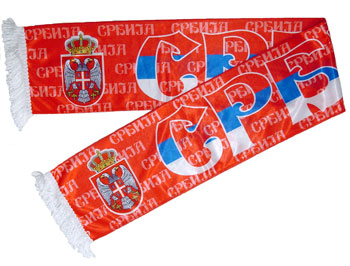 Supporters scarf Serbia