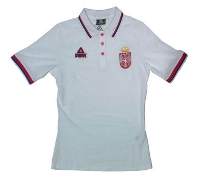 Peak Serbia womens  national basketball team polo shirt - white