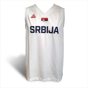 Peak Serbia national basketball 3x3 team jersey - white