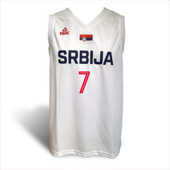 Peak Serbia national basketball team jersey 19/20  with print - white-1