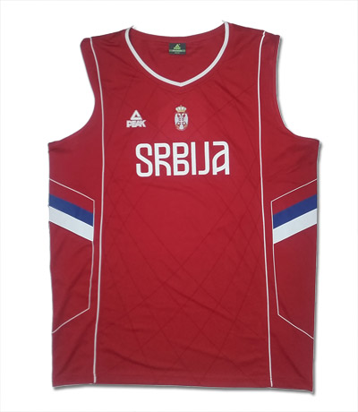 Peak Serbia national basketball team jersey with print - red-1