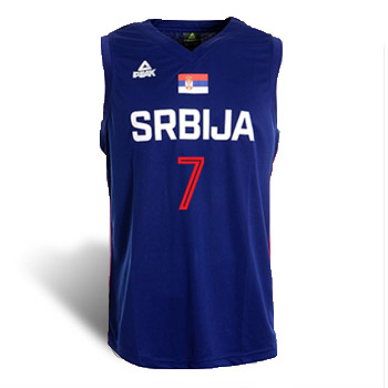 Peak Serbia national basketball team jersey 19/20 with print - blue-1