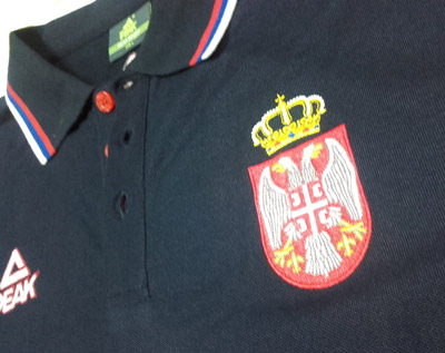 Peak Serbia national basketball team polo shirt - navy-1