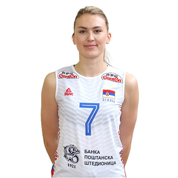 Official Peak volleyball jersey and shorts of Serbia female 2021/22 - white