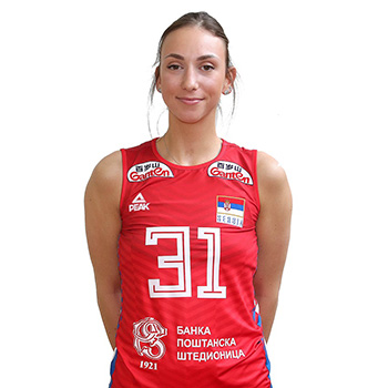 Official Peak volleyball jersey and shorts of Serbia female 2021/22 - red