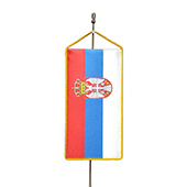 Flag of Serbia for table - laminated silk