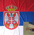 Komplet - Zvanična zastava (1.5x1m) i CD 'Srbija'