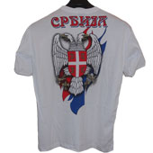 Majica Srbija orao - bela