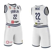 Peak Serbia national basketball team jersey 2023  with personalization - white