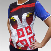 Women`s supporter T shirt/jersey Serbia
