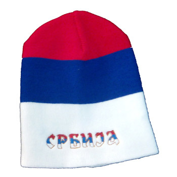 Zimska kapa Srbija - trobojna model 2