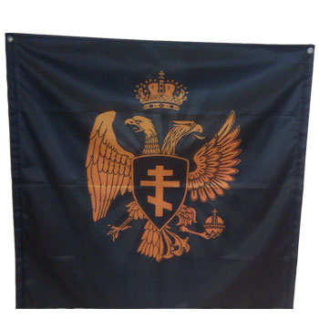 Flag Serbian-Russian eagles