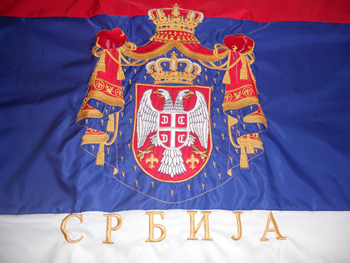 Knitted flag Serbia 200 x 100 cm-1