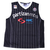 Dečiji Partizanov košarkaški dres 10/11 - crni