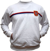 Sweatshirt Serbia with stripes - white
