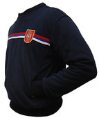 Sweatshirt Serbia with stripes - blue