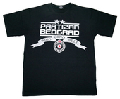 Crna majica FK Partizan 'Ajmo crno beli'