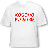 'Kosovo is Serbia' T shirt - model E