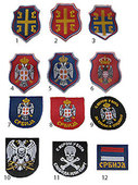 Serbian emblems for embroidment