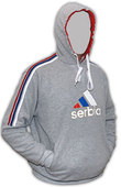 Grey sweat shirt Serbia with hoodie