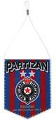 Zastavica za auto FK Partizan teget - bordo