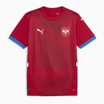 Kids Puma Serbia home jersey for EURO 2024 in Germany