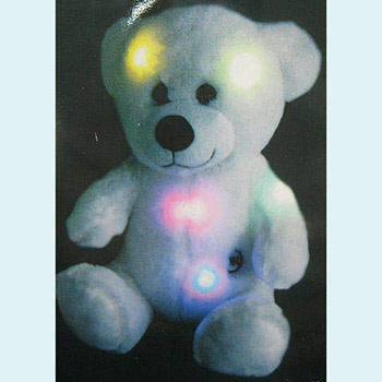 Shimmering teddy bear with scarf 2012-1