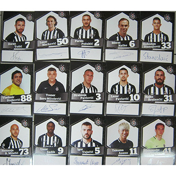Set of autographed cards FC Partizan 2251-1
