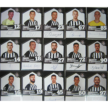 Set of autographed cards FC Partizan 2251-2
