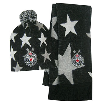 Kids set scarf and winter cap FC Partizan (size 8-14) 2346