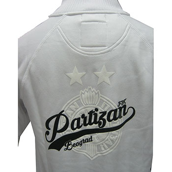 White zip sweatshirt FC Partizan 2700-1