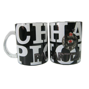 Glass coffee cup FC Partizan 2767-1