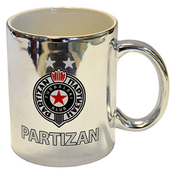 Metallic silver coffee cup FC Partizan 2788